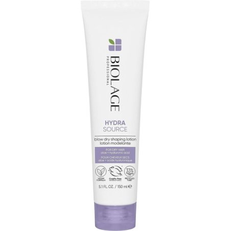 Biolage Professional Hydrasource Blow Dry Shaping Lotion for Dry Hair with Aloe and Hyaluronic Acid 150ml