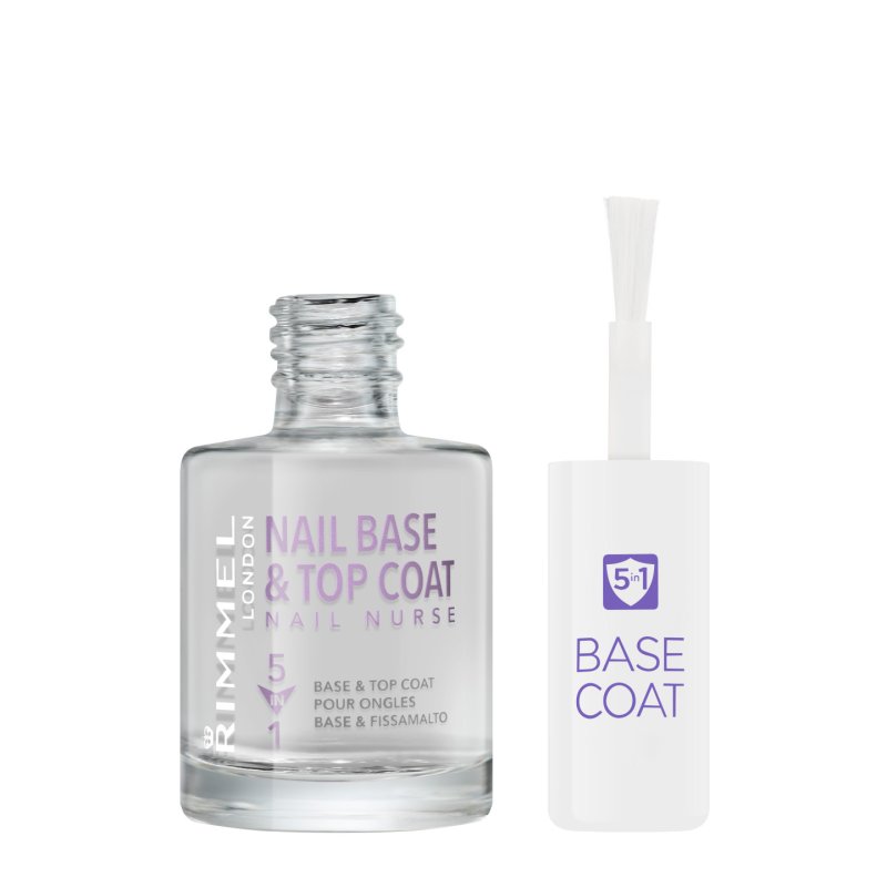 Rimmel 5 in 1 Nail Base & Top Coat, 12ml