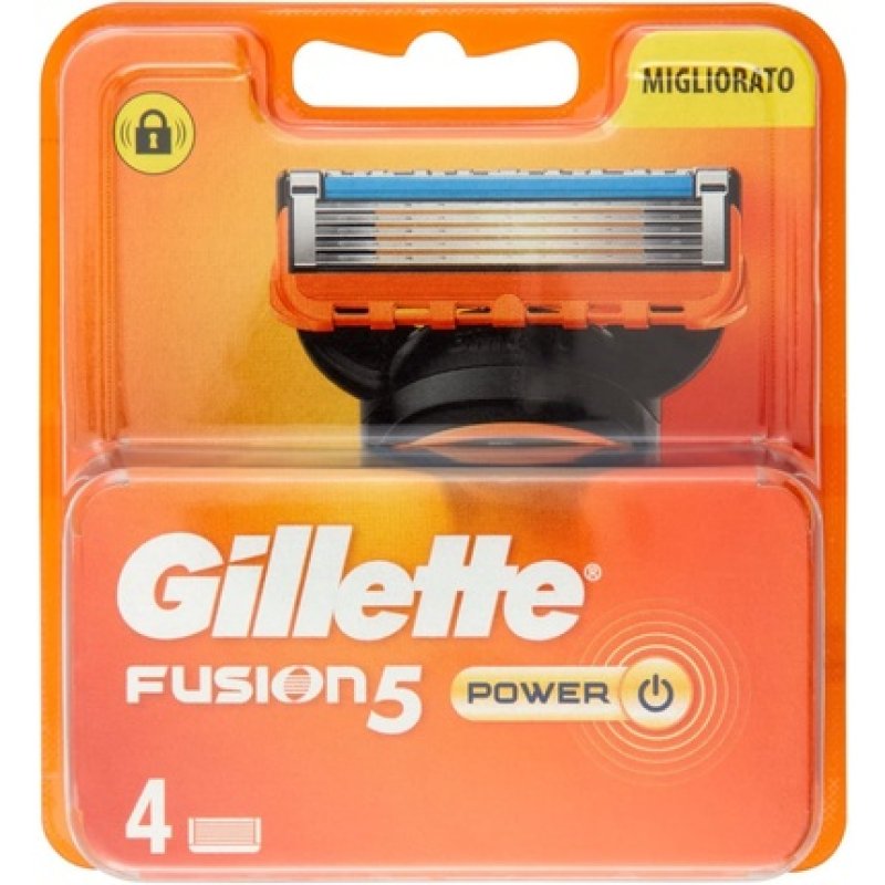 Gillette Fusion5 Power Razor Replacement Blades with Anti-Friction Blades - 4 Refills