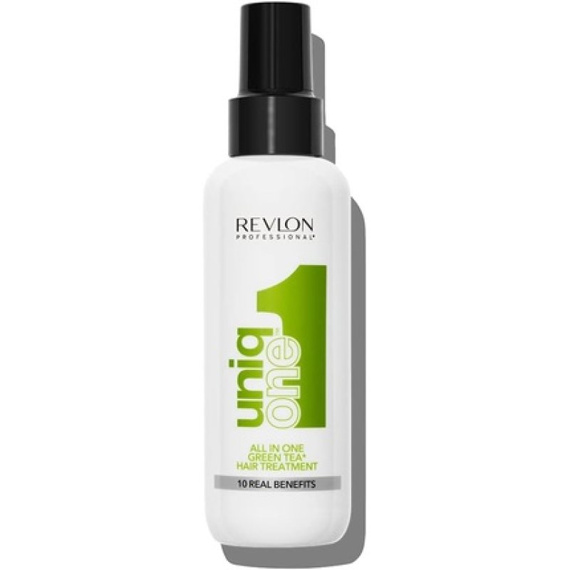 Revlon UniqONE Professional Vegan Leave In Conditioner & Hair Treatment for Shine & Frizz Control 150ml Green Tea
