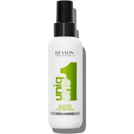Revlon UniqONE Professional Vegan Leave In Conditioner & Hair Treatment for Shine & Frizz Control 150ml Green Tea