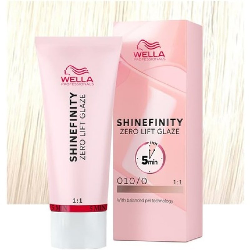 Wella Shinefinity Zero Lift Glaze Natural Flash 010/0 60ml - Demi-Permanent Hair Color