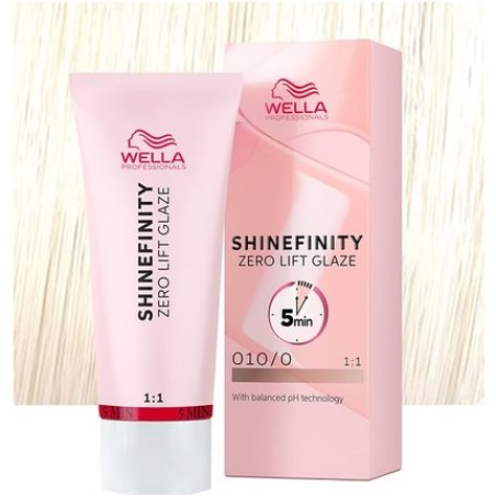 Wella Shinefinity Zero Lift Glaze Natural Flash 010/0 60ml - Demi-Permanent Hair Color