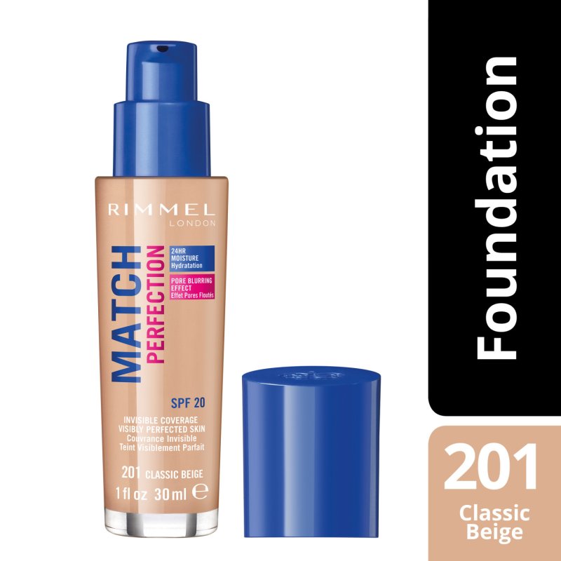 Rimmel Match Perfection, Classic Beige 201 - Cool, 30ml