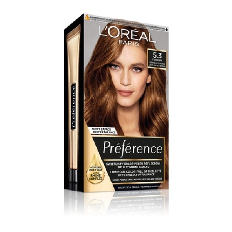 L'Oreal Paris Recital Preference Hair Color 5.3 Virginia Light Golden Brown