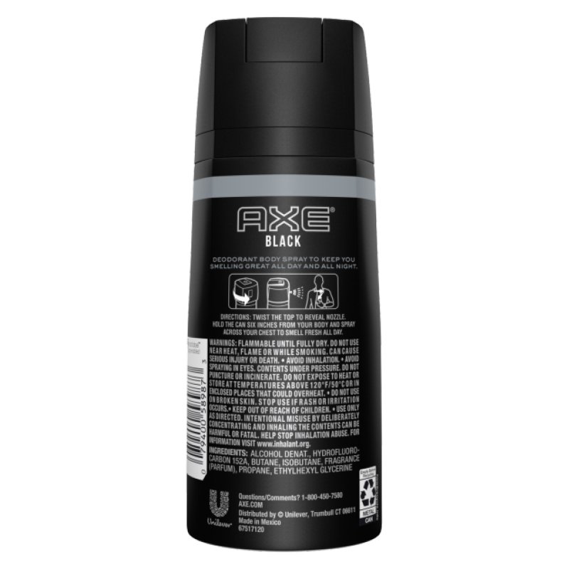 Axe Black Deodorant Spray without Aluminum 150ml