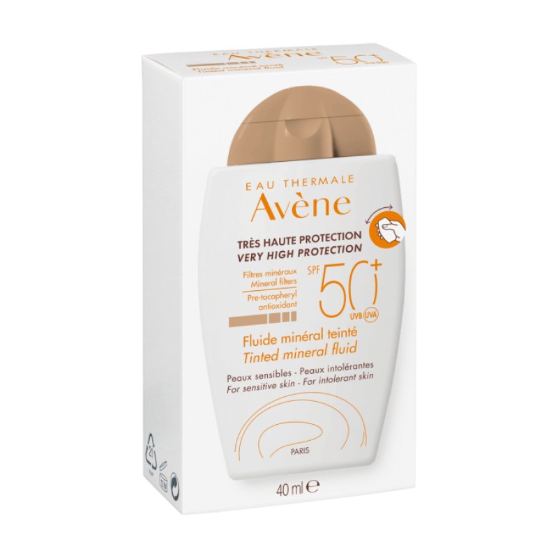 Avène Tinted Mineral Fluid SPF50 Sun Cream for Intolerant Skin 40ml