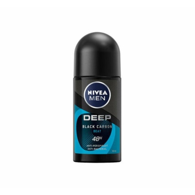 Nivea Men Deep Black Carbon Beat Antiperspirant Roll On 50ml