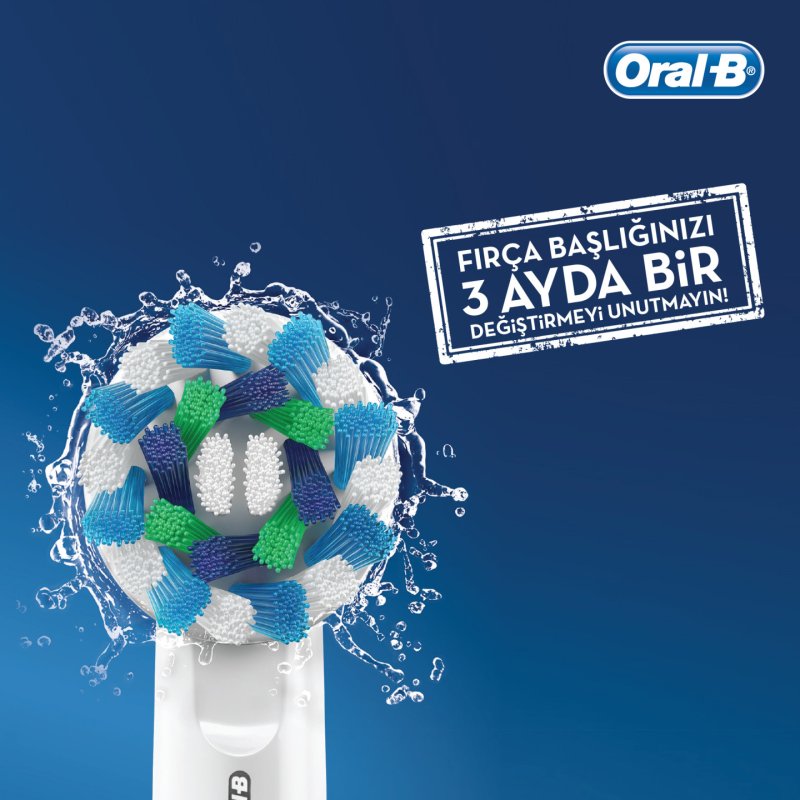 Oral-B CrossAction EB50-3 1CAB tête de brosses 4 pièce(s) Noir