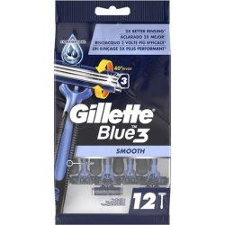 Gillette Blue 3 Smooth Disposable Razor 12 Pieces