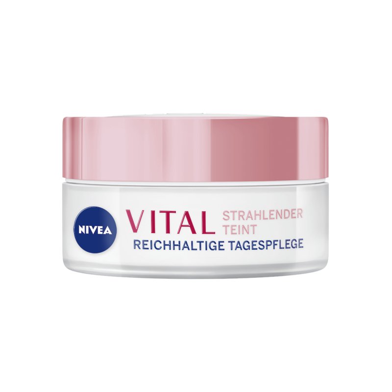 NIVEA VITAL Radiant Complexion Rich Day Care for Mature Skin 50ml Moisturizer with Rose Oil and Calcium