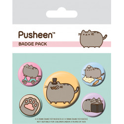 PUSHEEN - Pack 5 Badges - Fancy