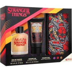 Netflix Stranger Things Gift Set Eau de Toilette 100ml Shower Gel 150ml Cosmetic Bag Powerful Masculine Fragrance
