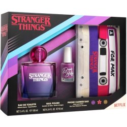 NETFLIX Stranger Things Gift Set: Eau de Toilette 100ml, Nail Polish, and Retro Cassette Design Phone Case for Girls