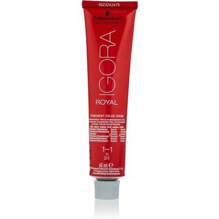 Schwarzkopf Permanent Dye Igora Royal 1-1 Black Ash 60 ml