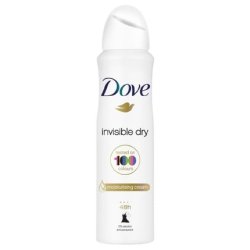 Dove Deodorant Spray 48h Invisible White Alcohol-Free for Women with 100% Natural Nut Oil and 1/4 Moisturizing Cream