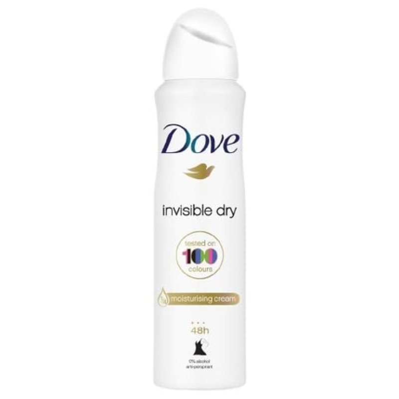 Dove Deodorant Spray 48h Invisible White Alcohol-Free for Women with 100% Natural Nut Oil and 1/4 Moisturizing Cream