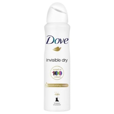 Dove Deodorant Spray 48h Invisible White Alcohol-Free for Women with 100% Natural Nut Oil and 1/4 Moisturizing Cream