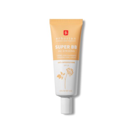 Erborian Super BB Cream with Ginseng High Coverage Tinted Face Care Anti-Imperfections Corrector and Complexion