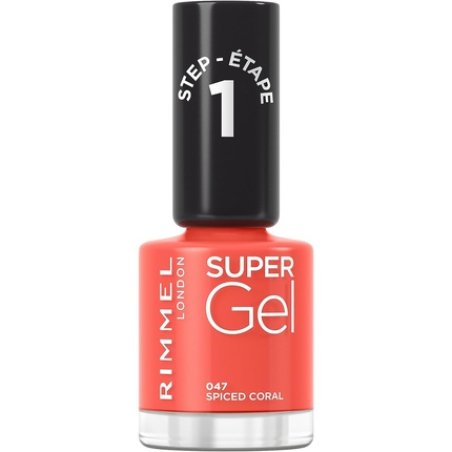 Rimmel London Super Gel Nail Polish 047 Spiced Coral Nail Colour Collection 60sec Spiced Coral