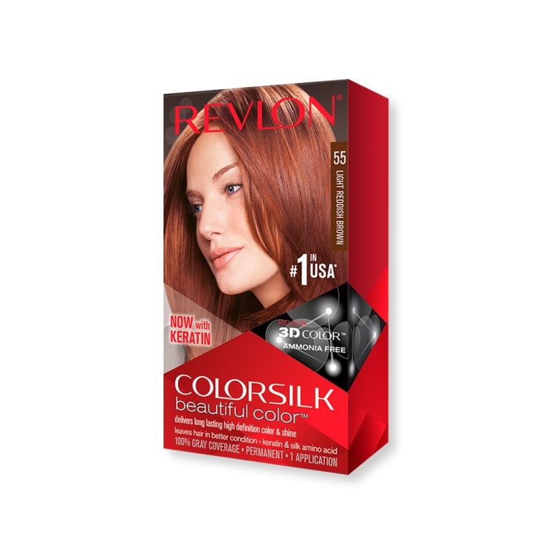 Revlon ColorSilk Beautiful Color 55 Light Reddish Brown