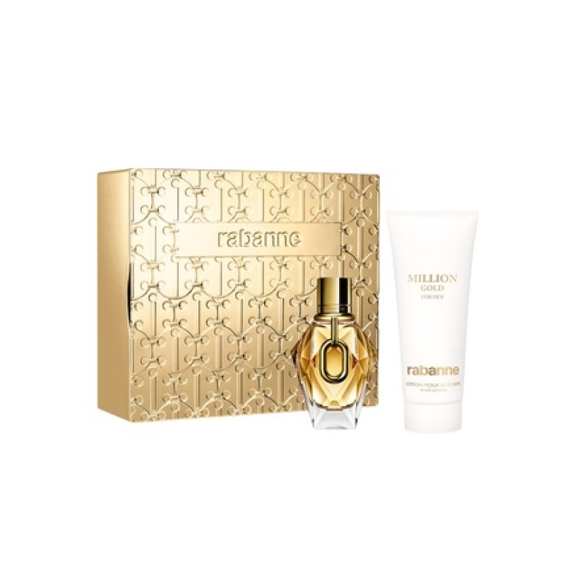 Paco Rabanne Million Gold For Her Eau De Parfum 50ml And Body Lotion 100ml