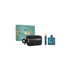 Versace Eros Eau De Toilette Spray 100ml Christmas Set 3 Pieces