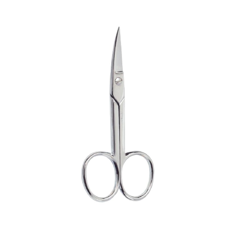 Beter Chrome Plated Manicure Scissors with Curved Blade