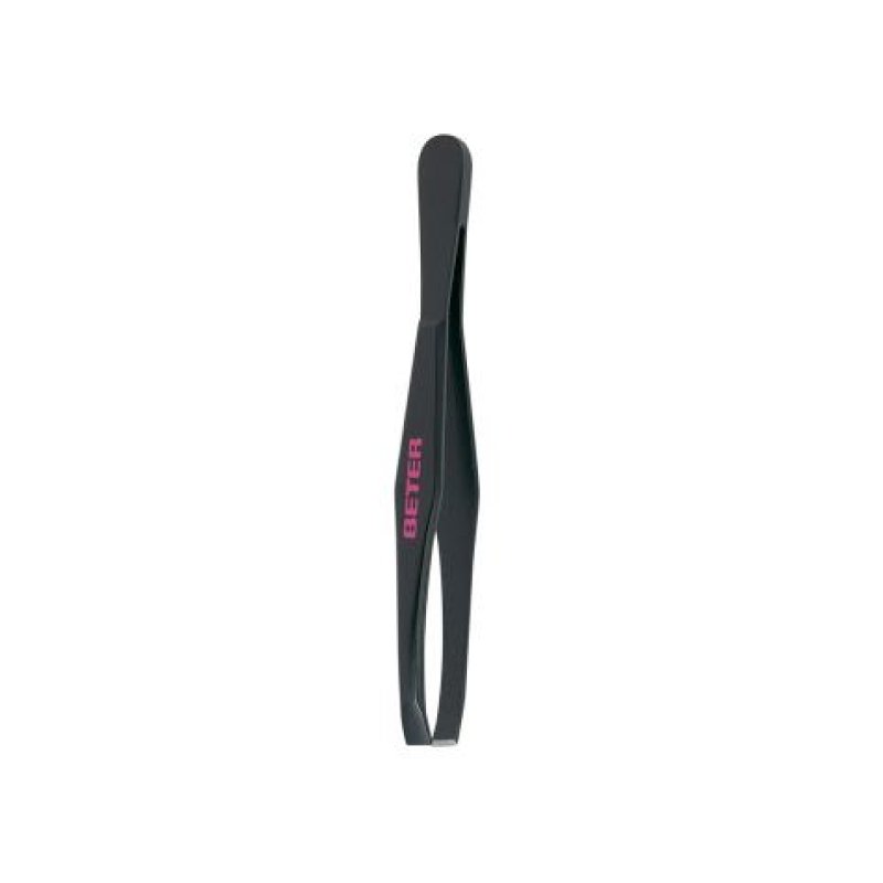 Beter Black coated steel, straight tip tweezers