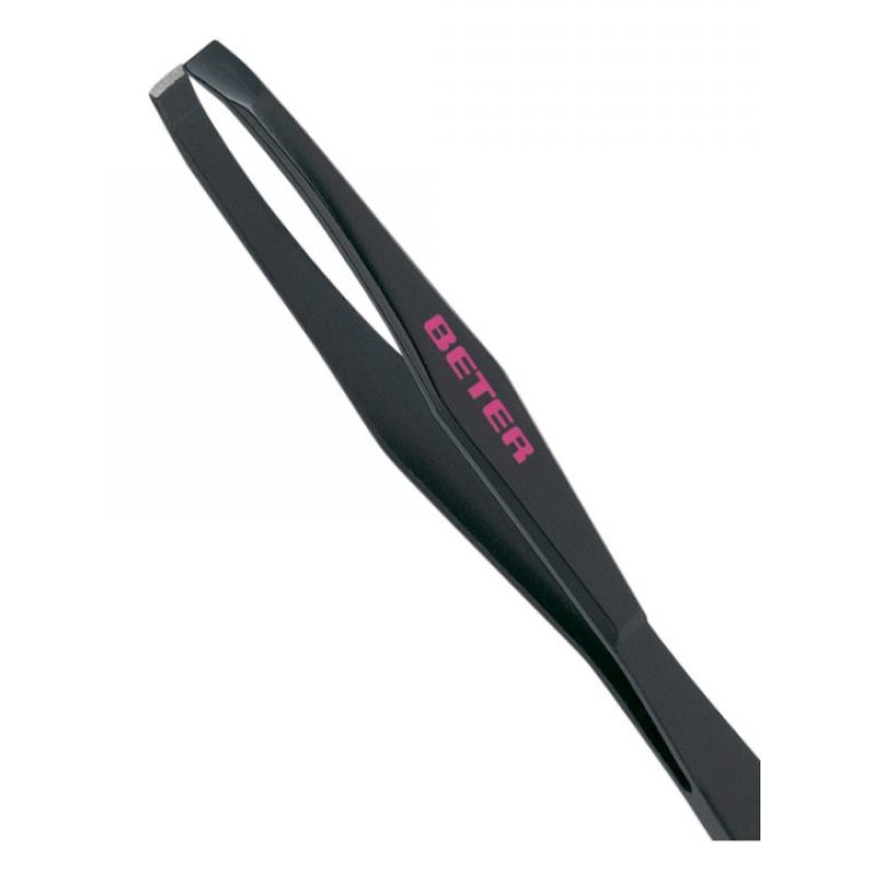 Beter Black coated steel, straight tip tweezers