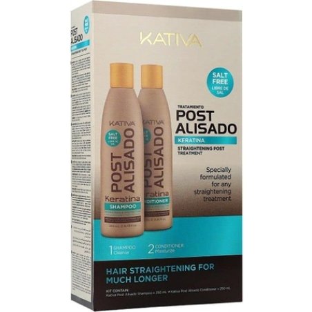 Kativa Post Straightened Shampoo & Conditioner Kit 2 x 250ml Bottles