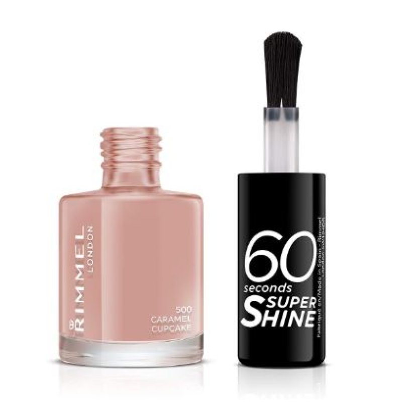 Rimmel 60 Seconds Super Shine Nail Polish 8ml Caramel Cupcake