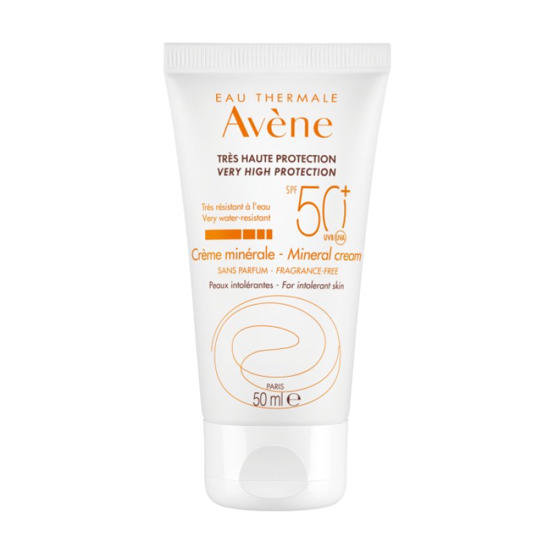 Avène Solar Cream Physical Screen SPF 50 for Intolerant Skin 50ml