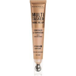 Multi-Tasker Wake Me Up Foundation & Concealer 040 Ivory Depuffs Brightens Dark Circles Metallic Cooling Applicator