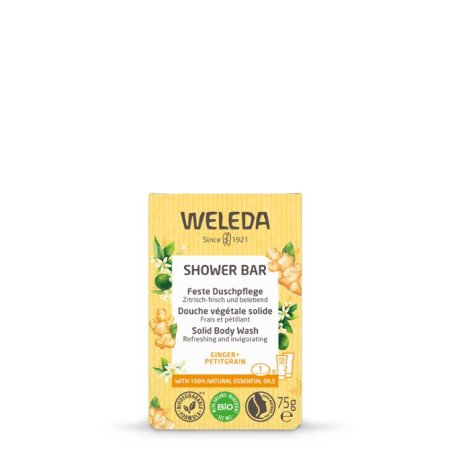 Weleda Ginger Petitgrain Solid Body Wash Shower Bar 75g