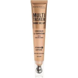 Multi-Tasker Wake Me Up Foundation & Concealer 030 Light Depuffs Brightens Dark Circles Metallic Cooling Applicator