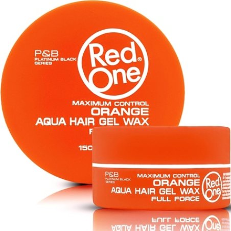 Red One Full Force Aqua Hair Gel Wax Orange 150ml