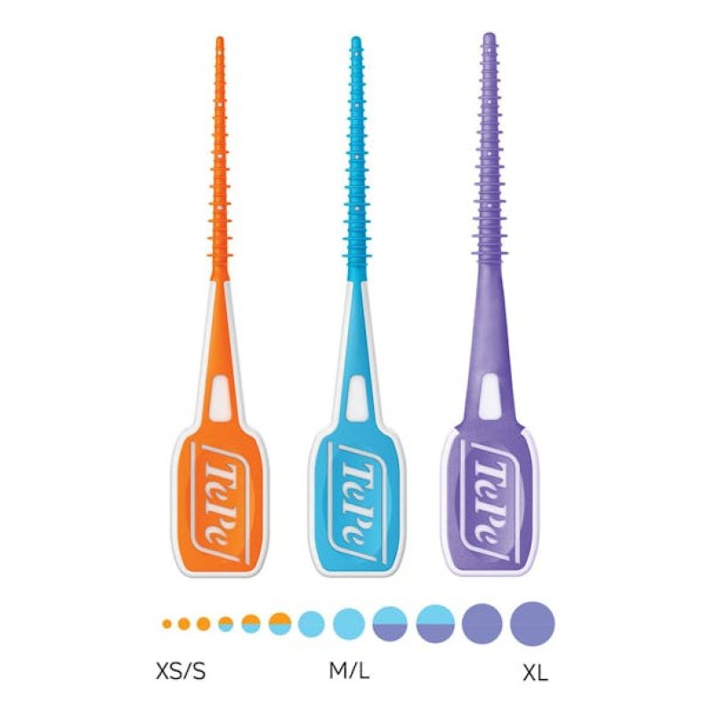 TEPE Easypick Dental Picks for Daily Oral Hygiene Size XL 36 Picks Purple