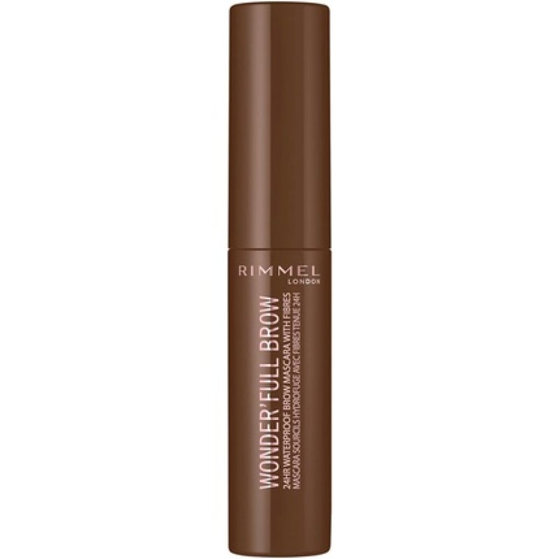 Rimmel London Wonder'Full Brow 24HR Waterproof Brow Gel with Fibers for Plump Thick Brows Medium 4.5ml