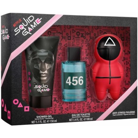 Netflix Squid Game Gift Set: Eau de Toilette 100ml, Shower Gel 150ml and Squishy - Perfect Fan Merchandise Gift for Boys
