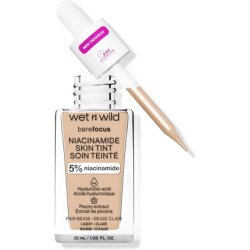 Wet n Wild Bare Focus Niacinamide Skin Tint Lightweight Foundation with Buildable Formula Enriched with Hyaluronic Acid