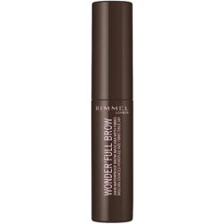 Rimmel London WonderFull Brow 24HR Waterproof Brow Gel with Fibers for Plump Thick Brows Dark 4.5ml