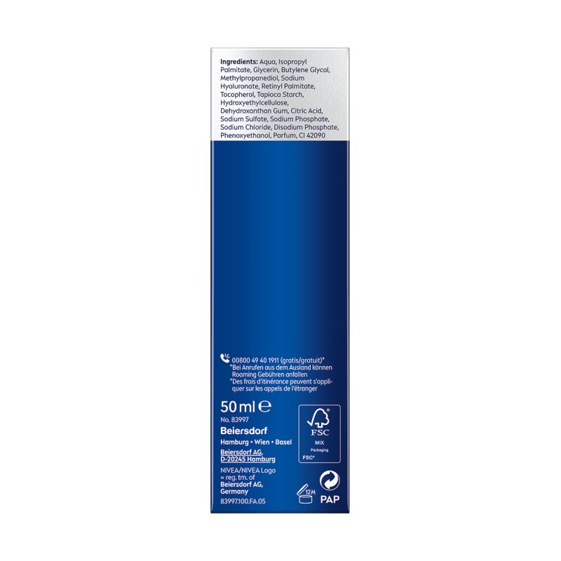 NIVEA Men Anti-Age Hyaluron crème hydratante pour le visage Hommes 50 ml Gel