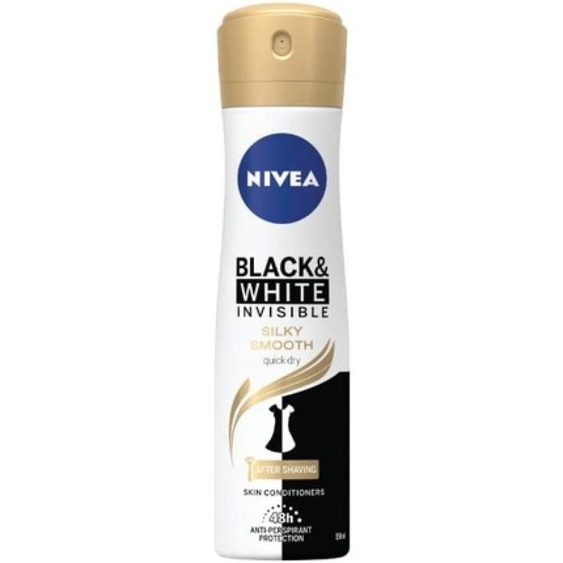 Nivea Black & White Invisible Silky Smooth Antiperspirant Spray 150ml