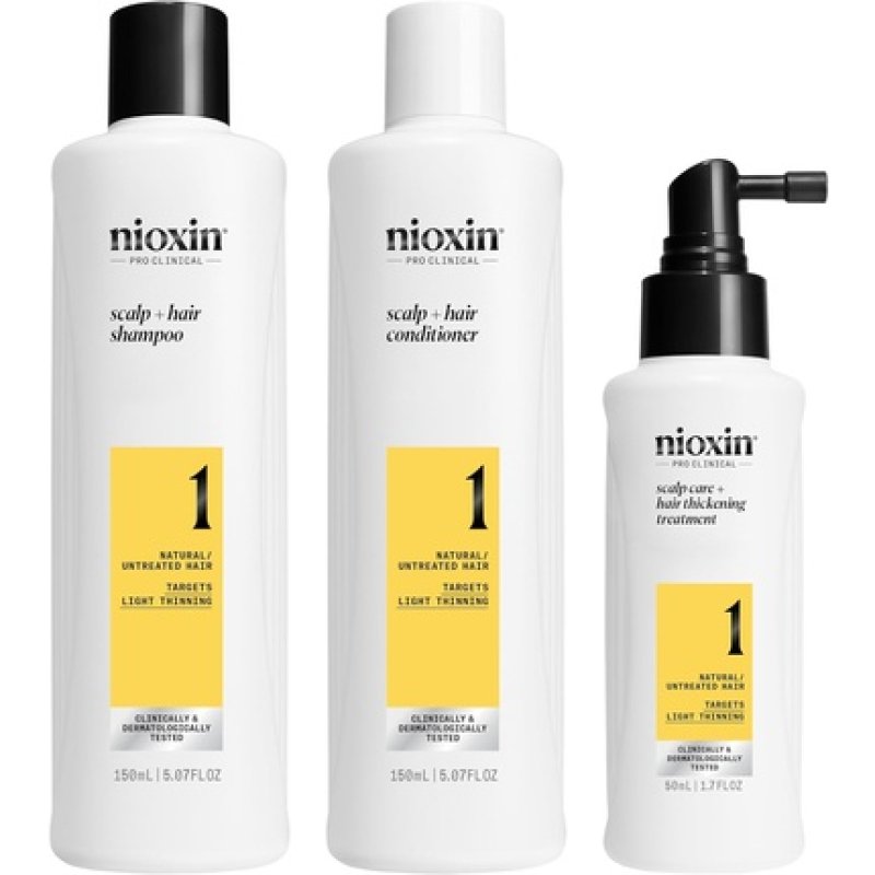 Nioxin System 1 Kit Shampoo 150ml Conditioner 150ml Treatment 50ml - Mild Thinning Kit