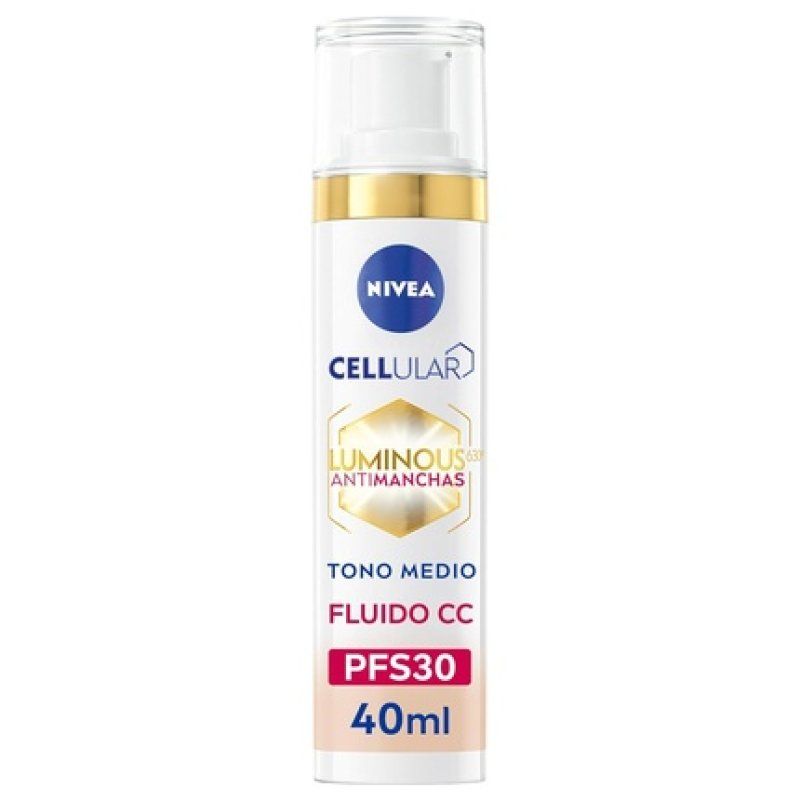 NIVEA Luminous 630 Anti-Spot Fluid CC SPF30 3-in-1 40ml CC Cream with Triple Action Tinted Face Sunscreen Medium Tint