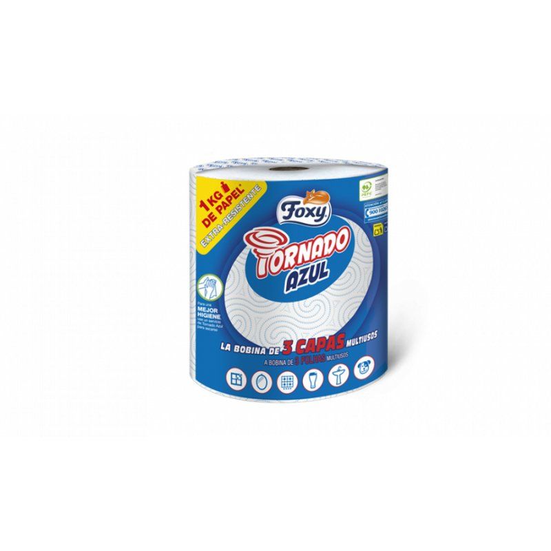 Foxy Tornado Blue 3 Layers Multi-purpose Roll