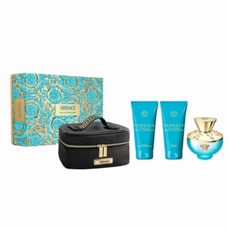 Versace Dylan Turquoise Eau De Toilette Spray 100ml Set 4 Pieces