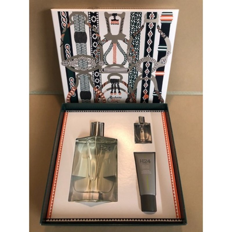 Hermes H24 Gift Set 100ml & 5ml EDT Sprays 20ml Face Moisturizer - Brand New