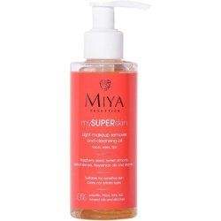 Miya Cosmetics Light Makeup Remover Face Washing Oil 140ml with Raspberry Seed and Sweet Almond Oil Vitamin E Effective